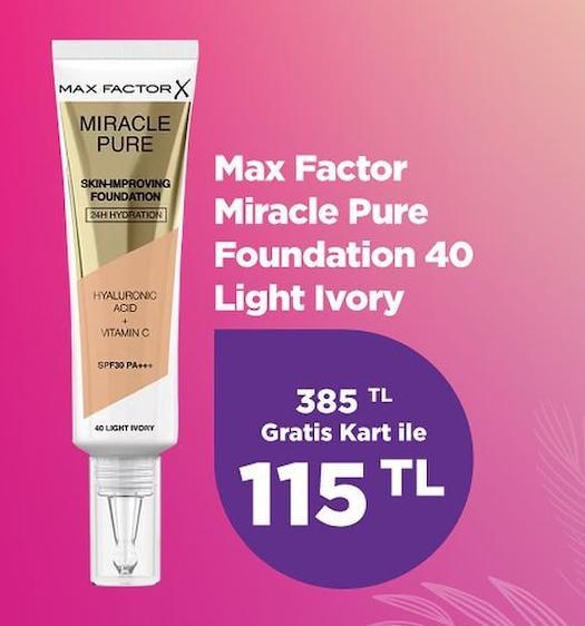 Max Factor Miracle Pure Foundation 40 Light Ivory image