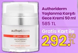 Authoriderm Yaşlanma Karşıtı Gece Kremi 50 ml image