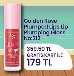 Golden Rose Plumped Lips Lip Plumping Gloss No:212 image