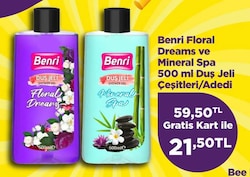 Benri Floral Dreams ve Mineral Spa 500 ml Duş Jeli Çeşitleri image