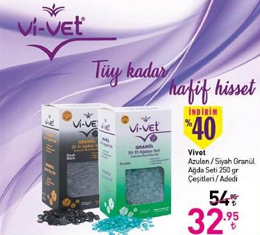 Vivet Azulen / Siyah Granül Ağda Seti 250 gr Çeşitleri / Adedi image