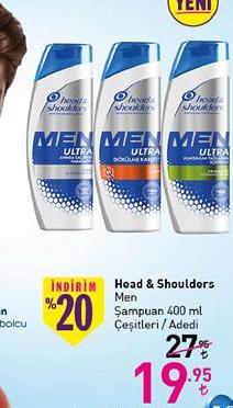 Head & Shoulders Men Şampuan 400 ml Çeşitleri / Adedi image