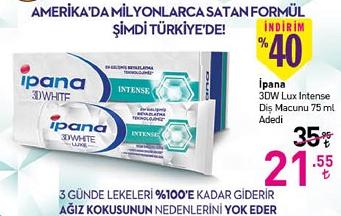 İpana 3DW Lux Intense Diş Macunu 75 ml image