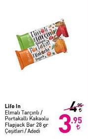 Life In Elmalı Tarçınlı / Portakallı Kakaolu Flapjack Bar 28 gr Çeşitleri / Aded image