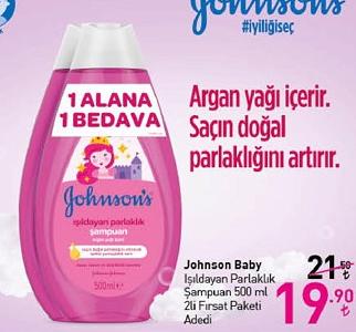 Johnson Baby Işıldayan Parlaklık Şampuan 500 ml 2li Fırsat Paketi image