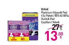 Orkid Platinium Hijyenik Ped 4'lü Paket / 80'li &100'lü Günlük Ped Çeşitleri / A image