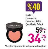 Note Luminois Compact Allık Çeşitleri / Adedi image