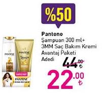 Pantene Şampuan 300 ml+3MM Saç Bakım Kremi Avantaj Paketi image