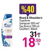 Head & Shoulders Supreme Şampuan 300 ml / Saç Kremi 200 ml Çeşitleri / Adedi image