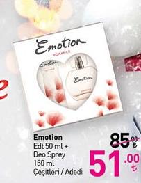 Emotion Edt 50 ml + Deo Sprey 150 ml Çeşitleri / Adedi image