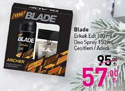 Blade Erkek Edt 100 ml + Deo Sprey 150 ml Çeşitleri / Adedi image