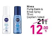 Nivea Pump Kadın & Erkek Sprey 75 ml Çeşitleri/Adedi image