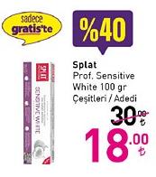 Splat Prof. Sensitive White 100 gr Çeşitleri / Adedi image