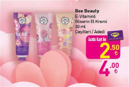 Bee Beauty E-Vitaminli Gliserinli El Kremi 30 ml Çeşitleri | İndirimde  Market