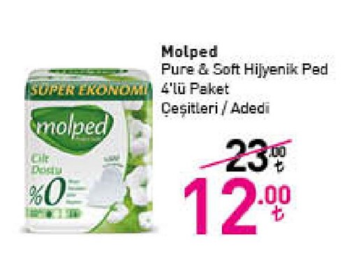 Molped Pure & Soft Hijyenik Ped 4'lü Paket Çeşitleri image