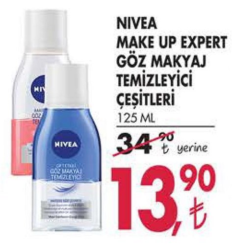 Nivea Make Up Expert Göz Makyaj Temizleyici Çeşitleri 125 ml image