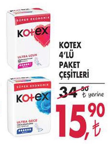 Kotex 4'lü Paket Çeşitleri image