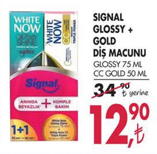 Signal Glossy 75 ml+Gold Diş Macunu 50 ml image