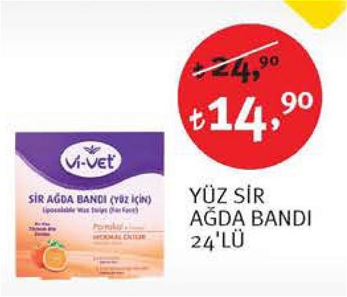 Vi-Vet Yüz Sir Ağda Bandı 24'lü image