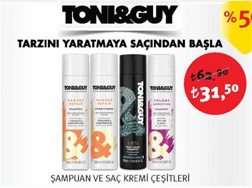 Toni&Guy Şampuan ve Saç Kremi Çeşitleri/Adet image