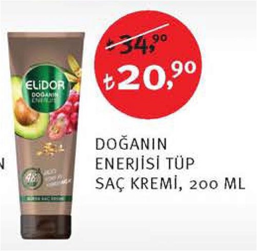 Elidor Doğanın Enerjisi Tüp Saç Kremi 200 ml image