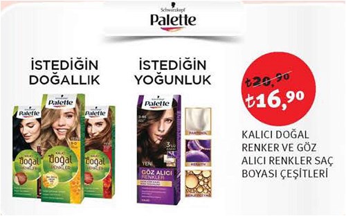 Schwarzkopf Palette Kalıcı Doğal Renkler ve Göz Alıcı Renkler Saç Boyası Çeşitle image