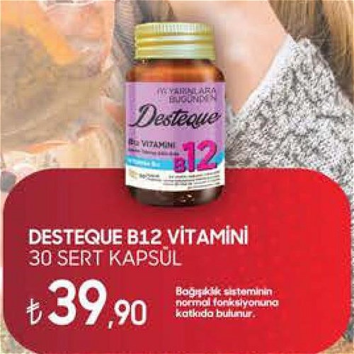 Desteque B12 Vitamini 30 Sert Kapsül image