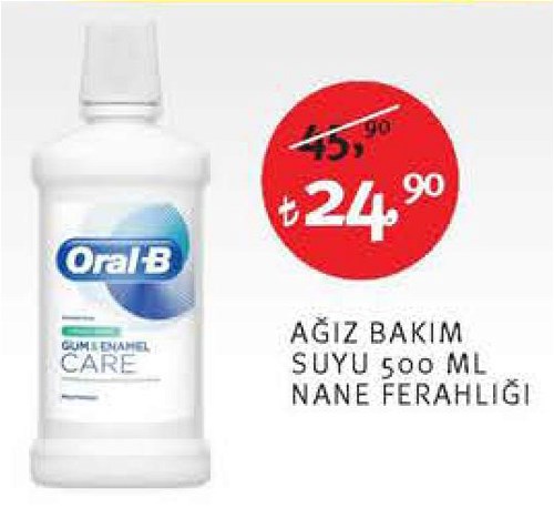 Oral-B Ağız Bakım Suyu 500 ml Nane Ferahlığı image