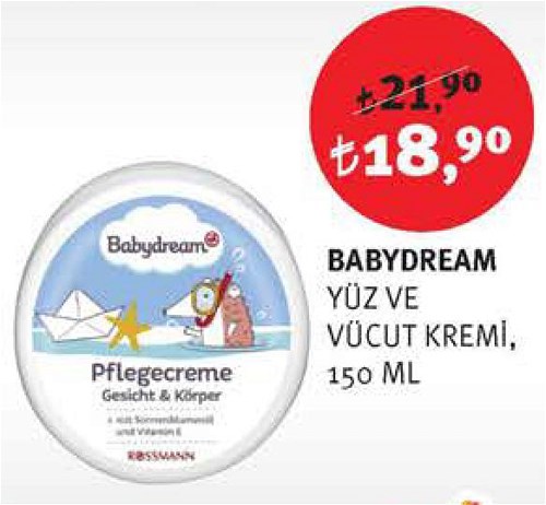 Babydream Yüz ve Vücut Kremi 150 ml image