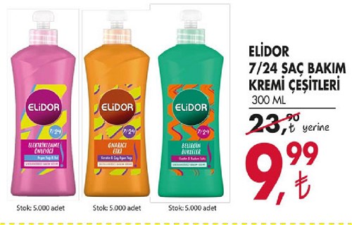 Elidor 7/24 Saç Bakım Kremi Çeşitleri 300ml image