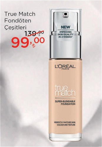 Loreal Paris True Match Fondöten Çeşitleri image