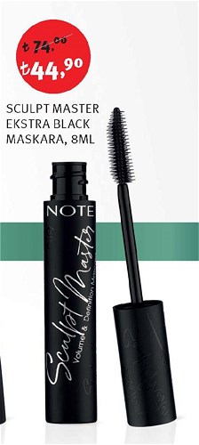 Note Sculpt Master Ekstra Black Maskara 8Ml image