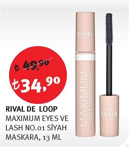 Rival De Loop Maximum Eyes ve Lash No.01 Siyah Maskara 16 Ml image