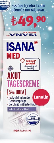 Isana Med %5 Üre İçerikli Akut Gündüz Kremi 50Ml image