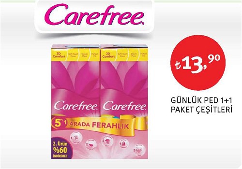 Carefree Günlük Ped 1+1 Paket Çeşitleri image