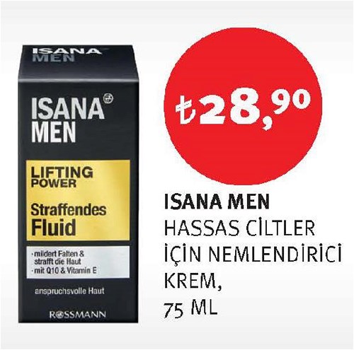 Isana Men Hassas Ciltler İçin Nemlendirici Krem 75 Ml image