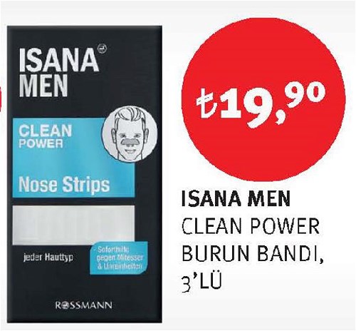 Isana Men Clean Power Burun Bandı 3'lü image