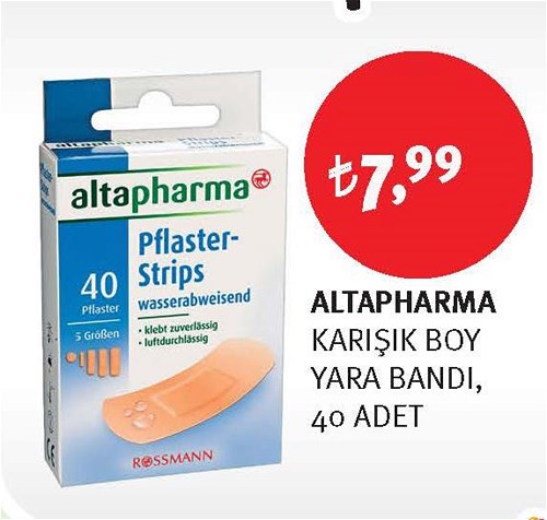 Altapharma Karışık Boy Yara Bandı 40 Adet image