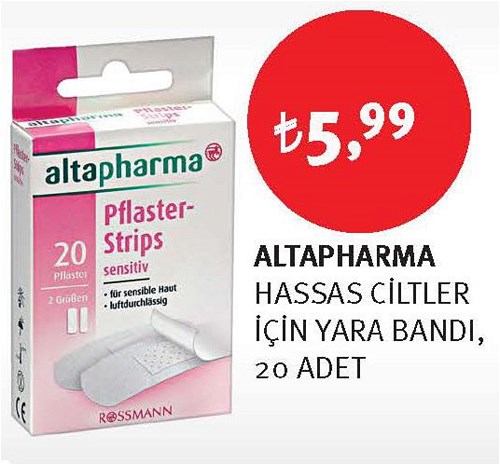 Altapharma Hassas Ciltler İçin Yara Bandı 20 Adet image