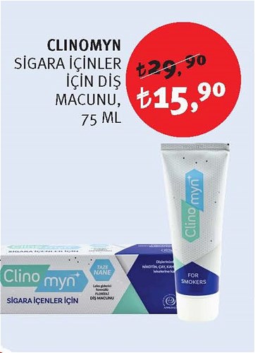 Clinomyn Sigara İçenler İçin Diş Macunu 75 Ml image