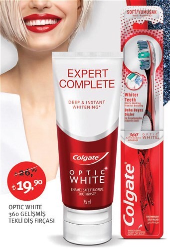 Colgate Optic White 360 Gelişmiş Tekli Diş Fırçası image