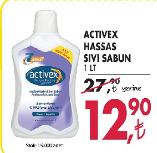 Activex Hassas Sıvı Sabun 1Lt image