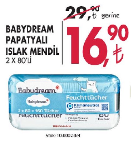 Babydream Papatyalı Islak Mendil 2x80'li image