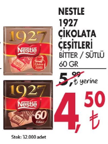 Nestle 1927 Çikolata Çeşitleri image