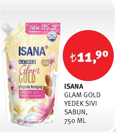 Isana Glam Gold Yedek Sıvı Sabun 750 Ml image