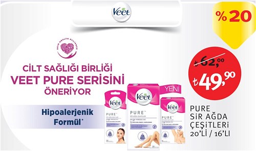 Veet Pure Sir Ağda Çeşitleri 20'li/16'lı image