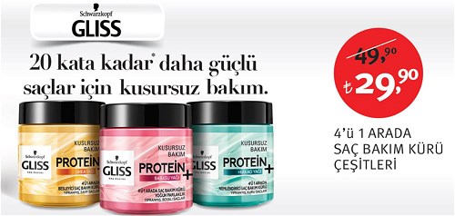 Schwarzkopf Gliss 4'ü 1 Arada Saç Bakım Kürü Çeşitleri image