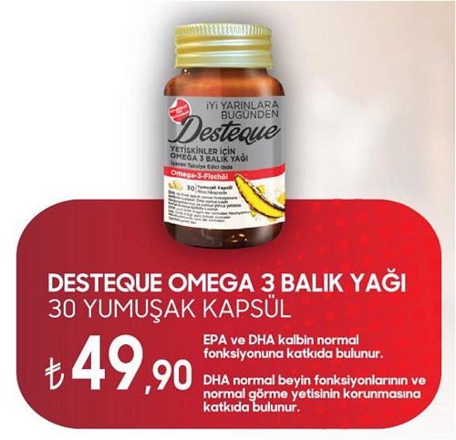 Desteque Omega 3 Balık Yağı 30 Yumuşak Kapsül image