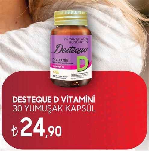 Desteque D Vitamini 30 Yumuşak Kapsül image