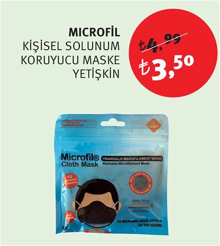 Microfil Kişisel Solunum Koruyucu Maske Yetişkin image